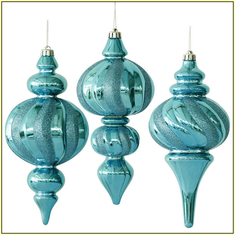 Aqua Christmas Ornaments
