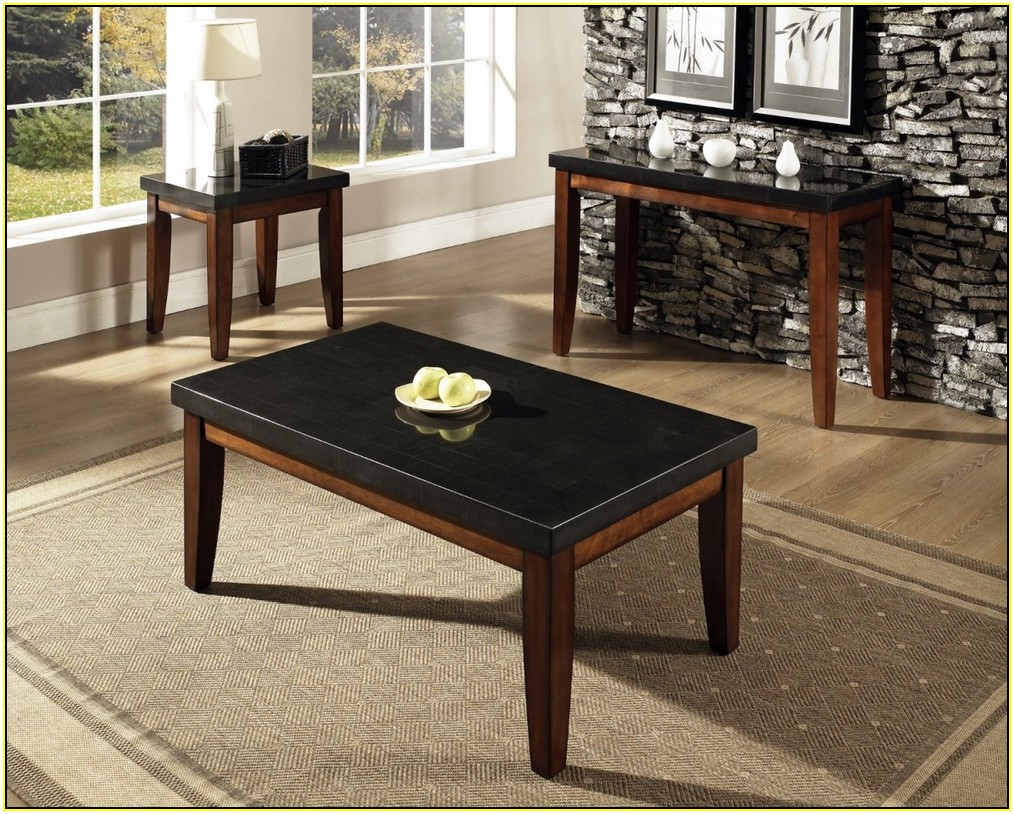 Black Granite Coffee Table