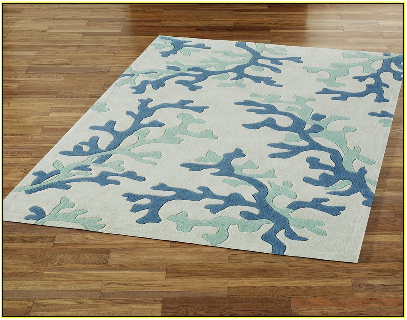 Blue Coral Area Rug