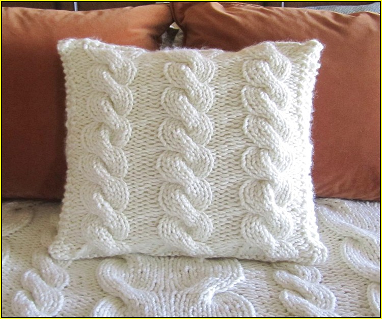 Cable Knit Pillow Cover Pattern Free