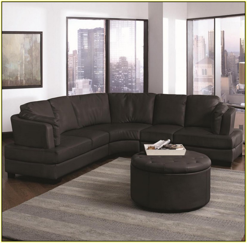 Curved Leather Sectional