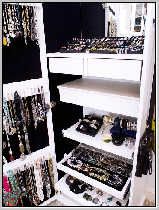Full Length Mirror With Jewelry Storage
