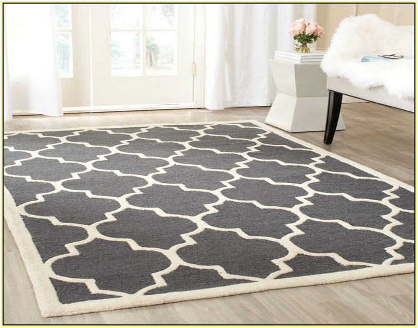 Grey And Ivory Area Rug