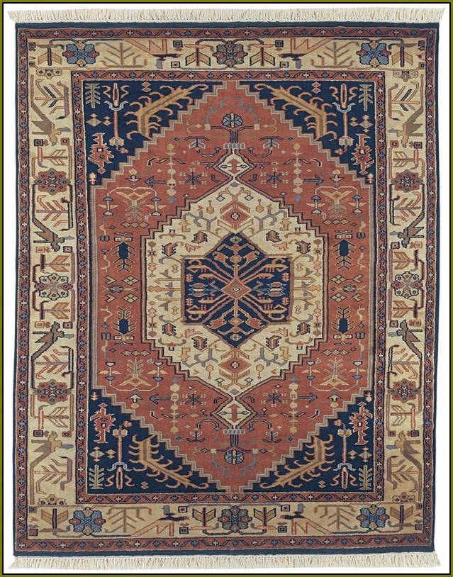 Navy And Tan Area Rug