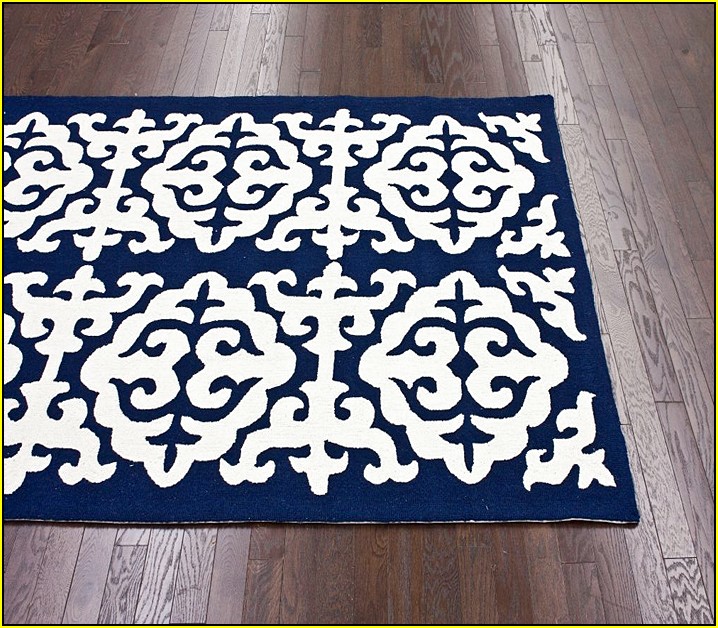 Navy Blue And White Area Rugs