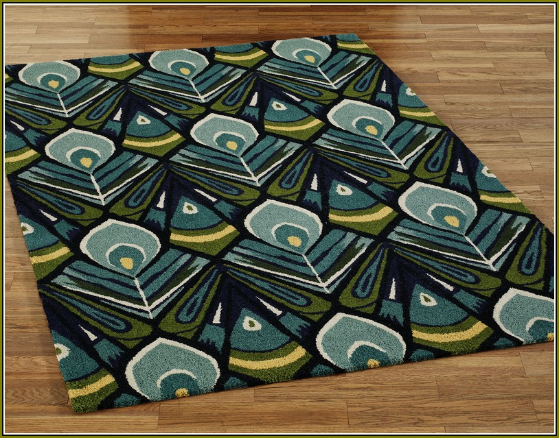 Peacock Colored Area Rugs