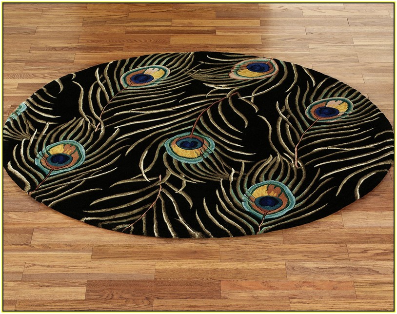 Peacock Feather Area Rug