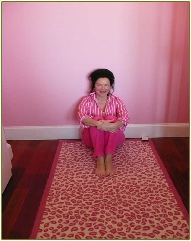 Pink Leopard Print Rug