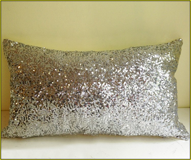 Silver Sequin Pillow Covers