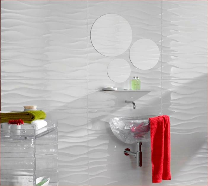 White Textured Wall Tiles
