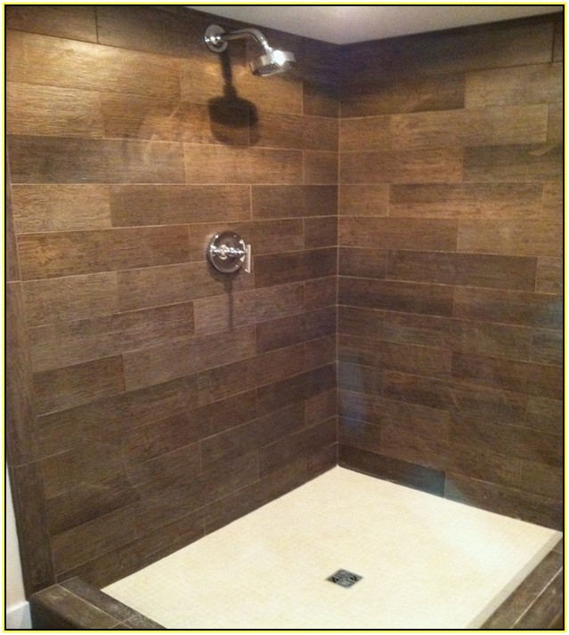 Wood Grain Ceramic Tile Shower