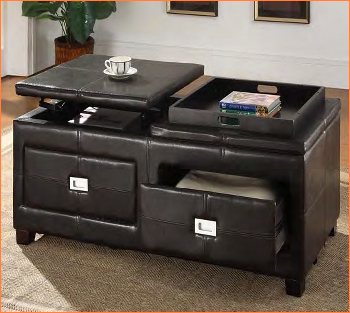 Black Coffee Table With Drawers