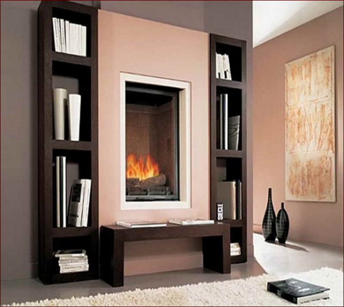 Built In Bookcase And Fireplace Plans