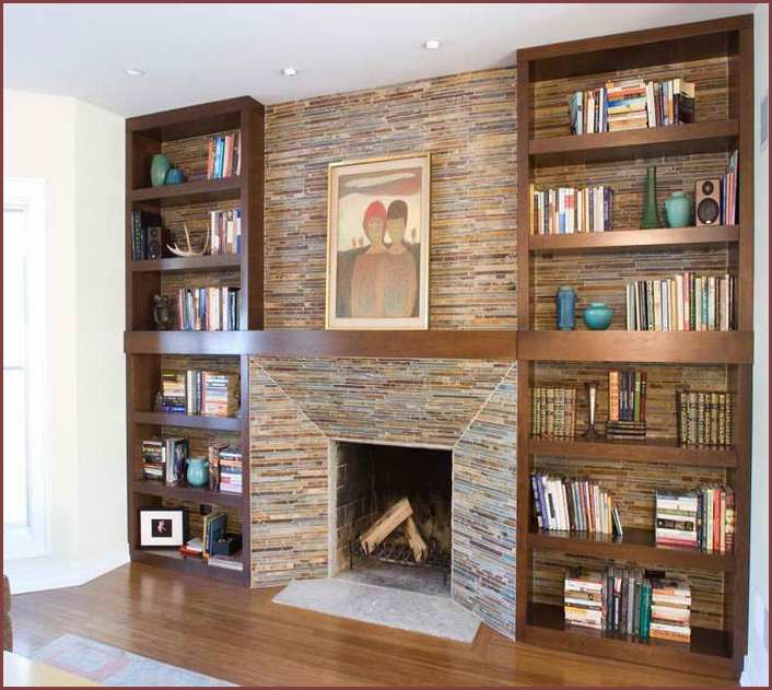 Fireplace For Bookcases Design Ideas
