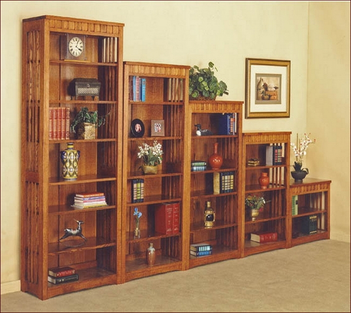 Mission Style Bookcase With Doors