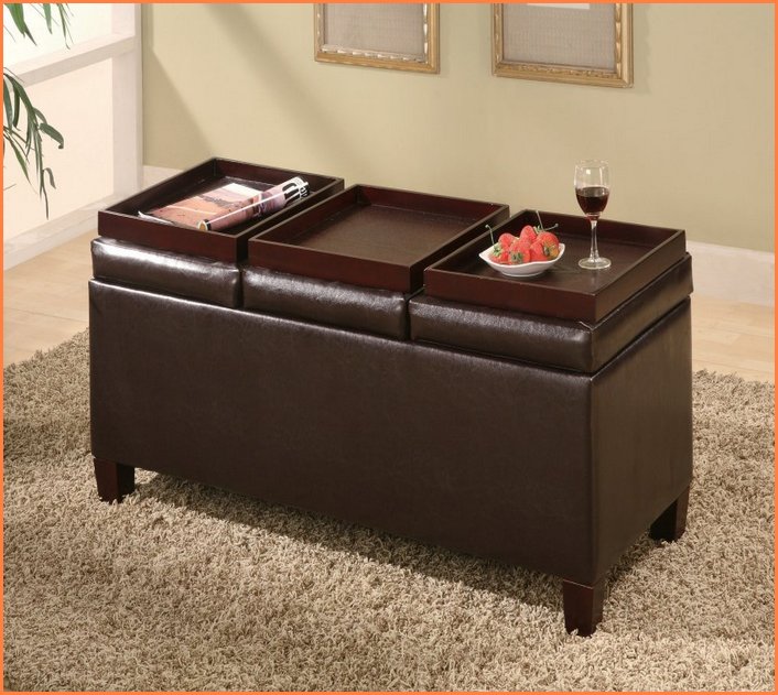 Ottoman Coffee Table With Tray