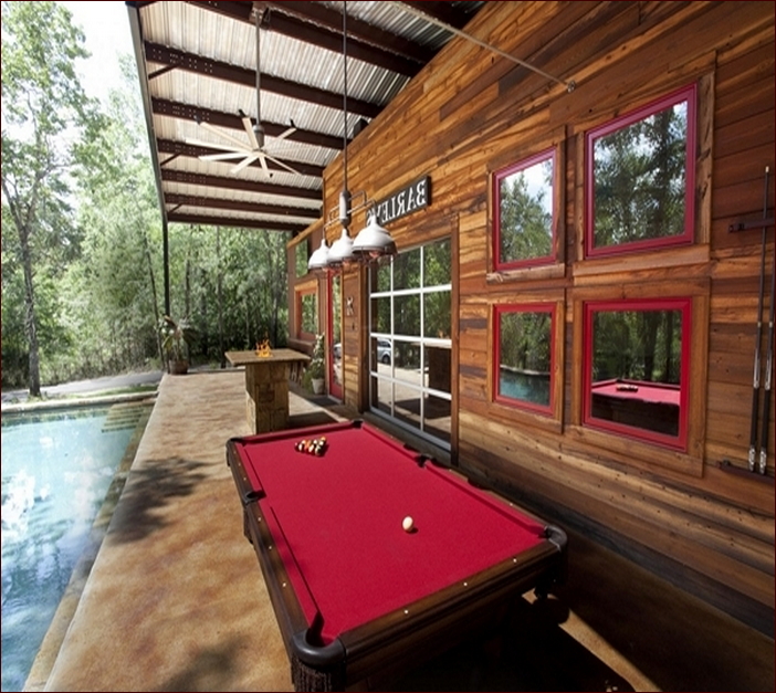 Outdoor Pool Table With Lights