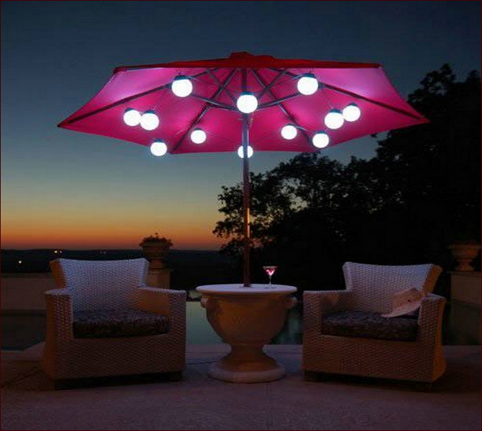 Outdoor Patio Umbrellas With Lights