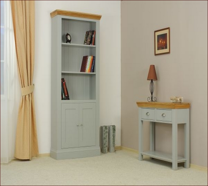 Painted Bookcases With Glass Doors