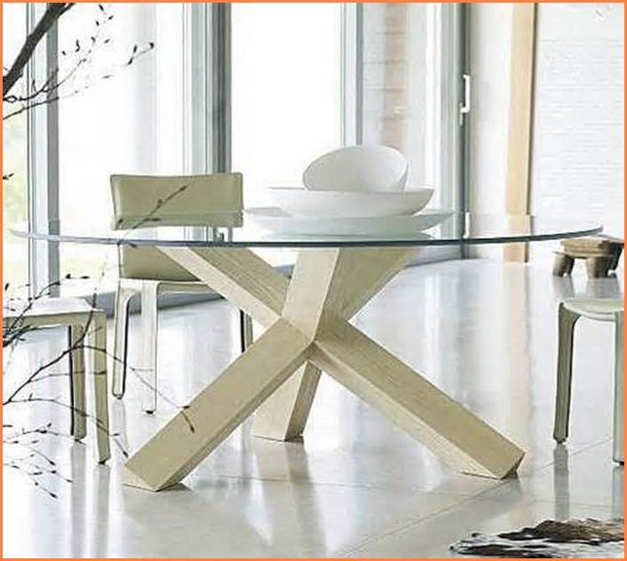 Pedestal Dining Table With Glass Top