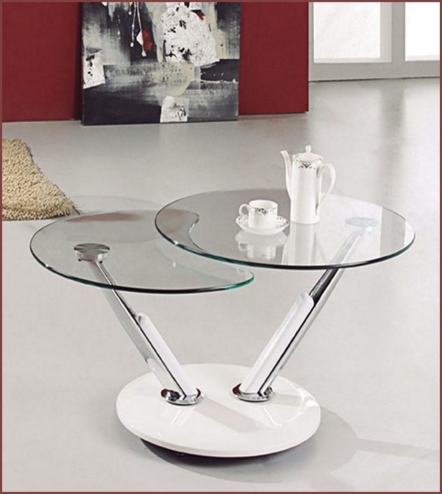 Round Glass Coffee Table Modern