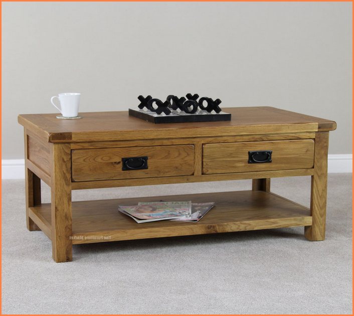 Rustic Coffee Table With Drawers