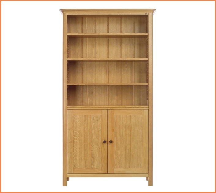 Tall White Bookcase With Doors