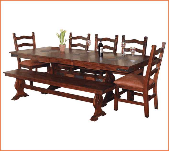 Trestle Dining Table With Benches