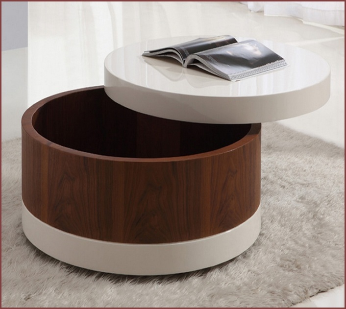 White Coffee Table With Storage
