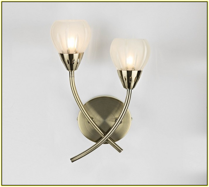 Antique Brass Double Wall Lights