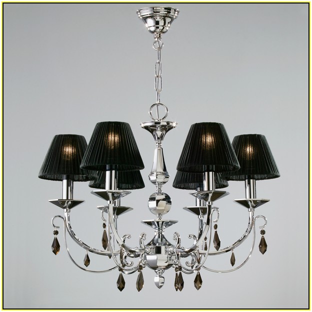 Black Chandelier With Shades