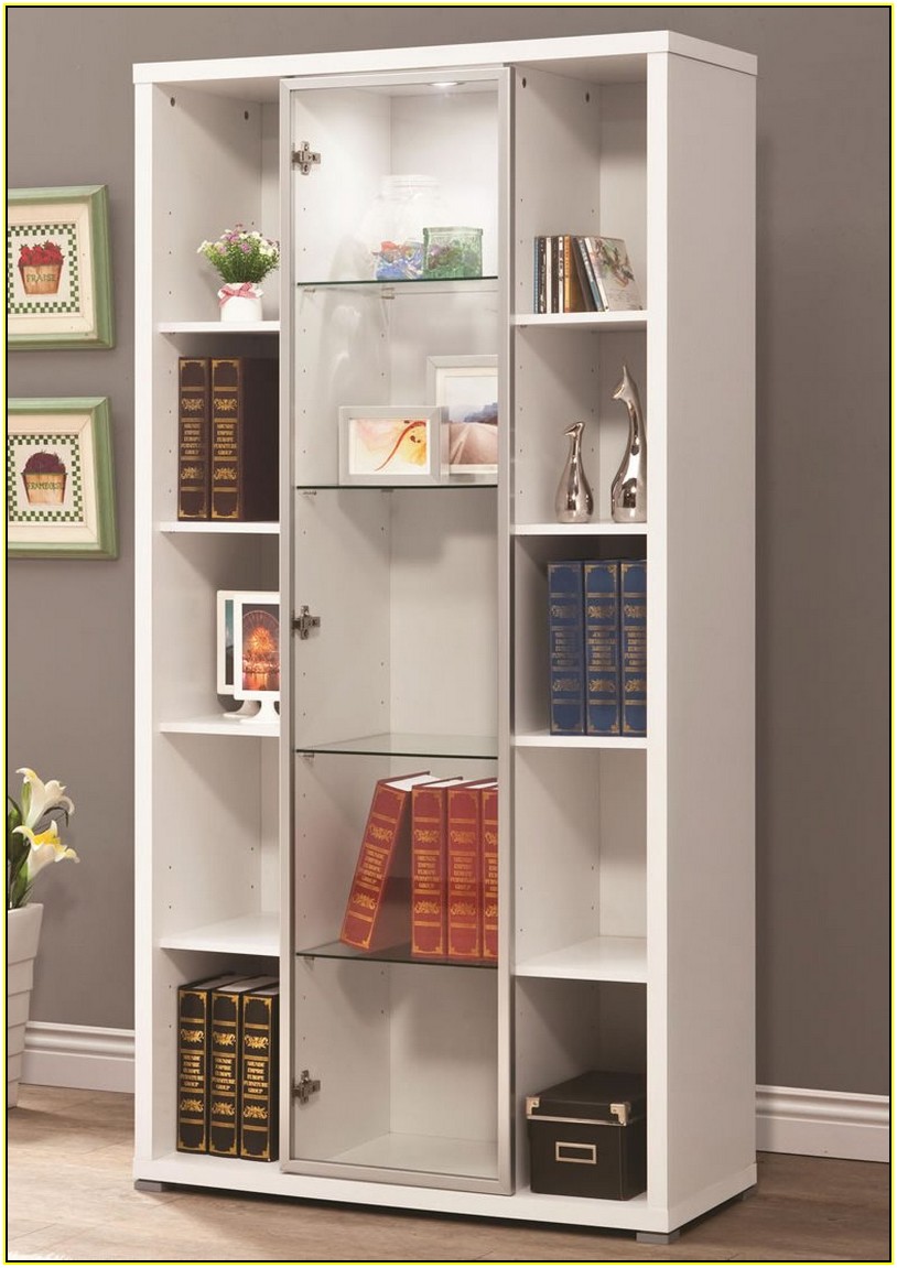 Bookshelf With Glass Doors
