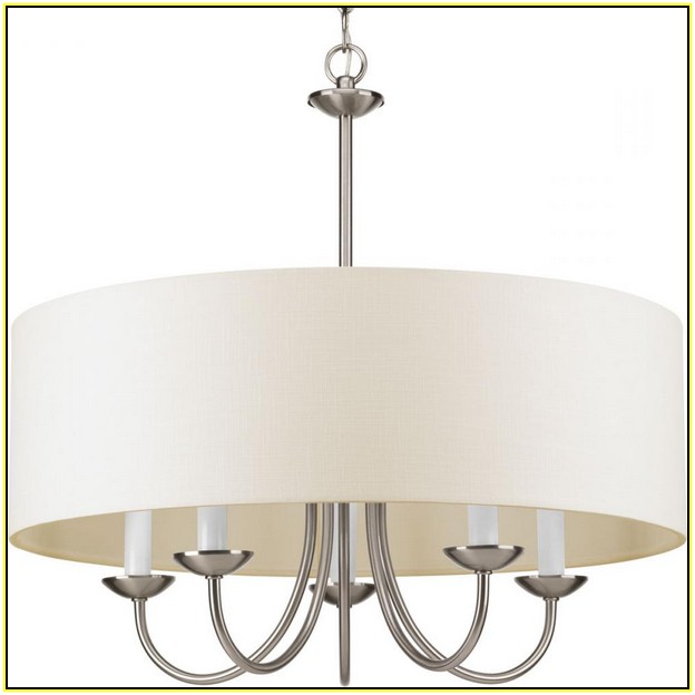 Brushed Nickel Chandelier With Shades