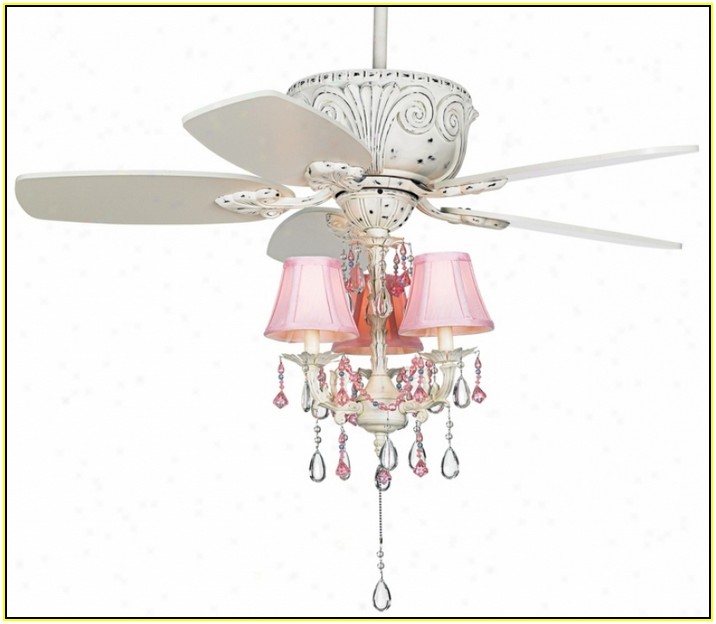 Ceiling Fan With Chandelier Crystals