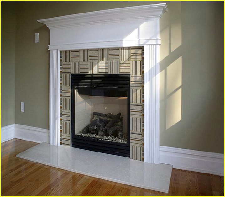 Ceramic Tile Fireplace Surround