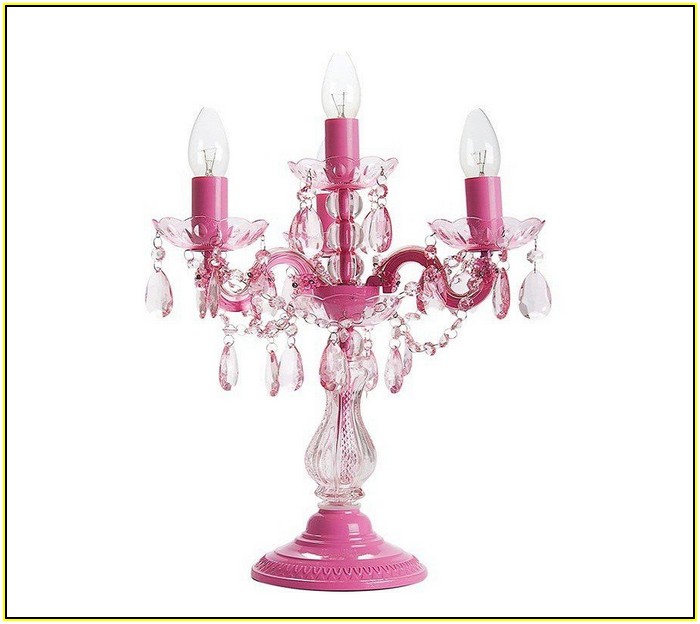 Chandelier Table Lamp Pink