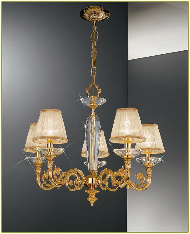 Chandeliers With Shades 5 Light