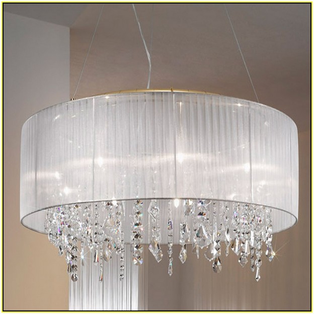 Chandeliers With Shades And Crystals