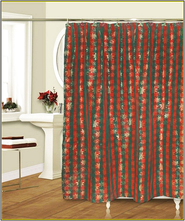 Christmas Plaid Shower Curtain