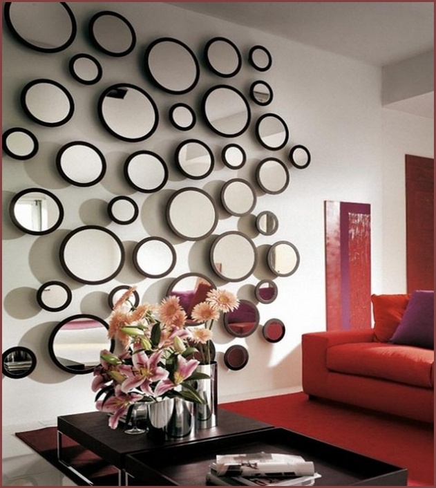 Decorating Living Space Walls With Mirrors
