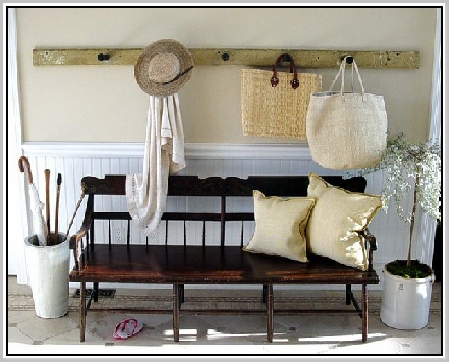 Entryway Bench With Hooks