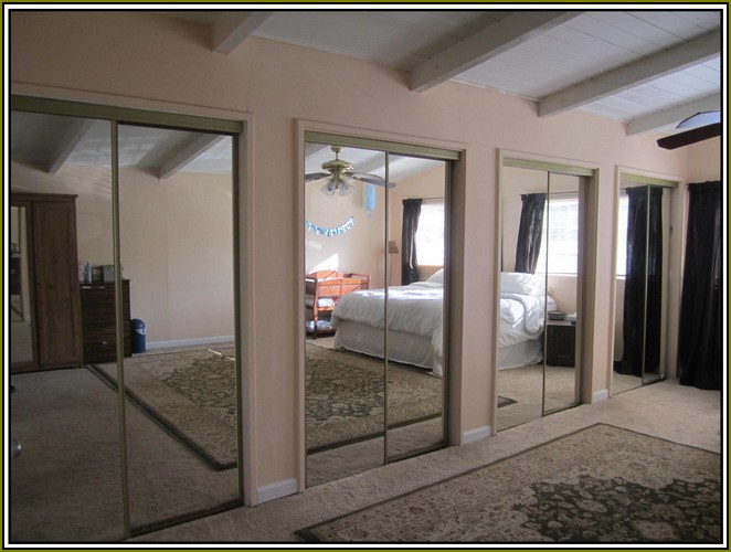 Frameless Mirrored Closet Doors