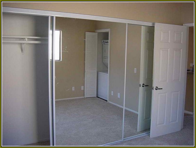 Frameless Mirrored Sliding Closet Doors