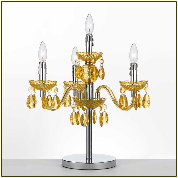 Gold Chandelier Table Lamps