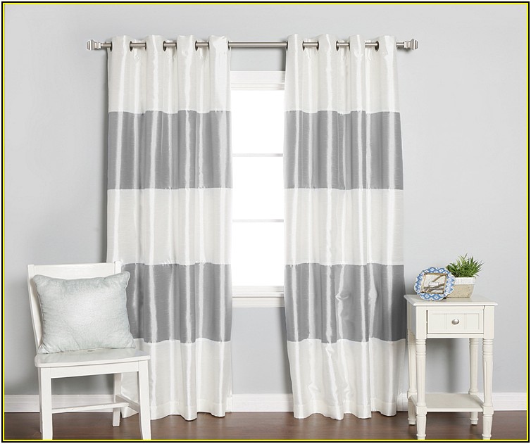 Grey And White Blackout Curtains