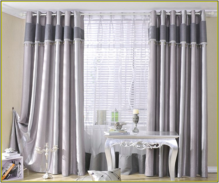 Grey Stripe Blackout Curtains