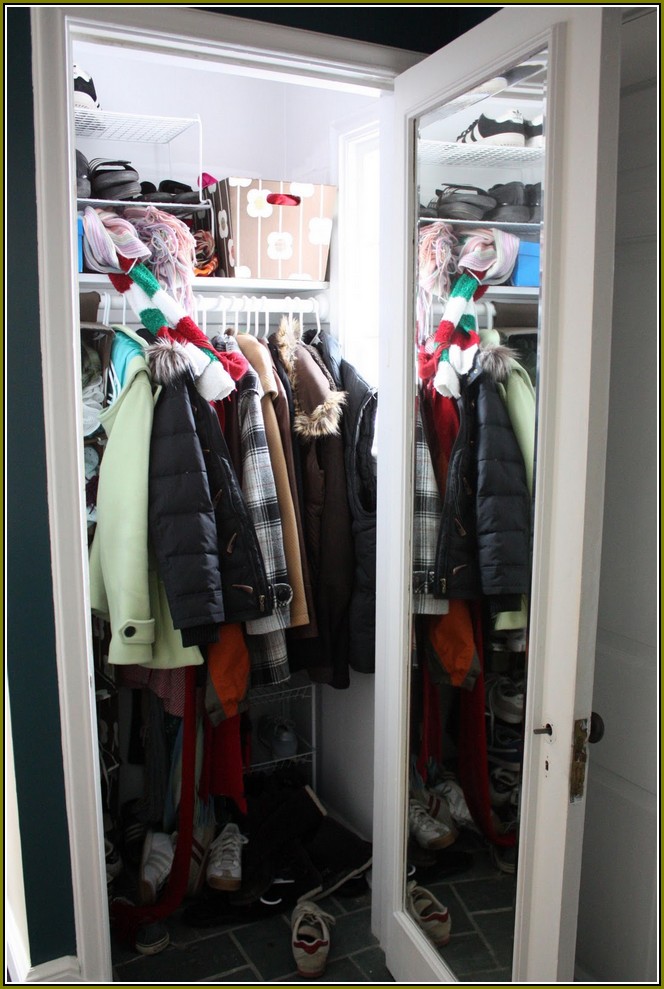 Hall Coat Closet Organization