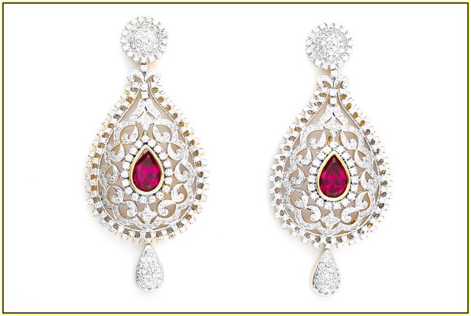 Indian Diamond Chandelier Earrings