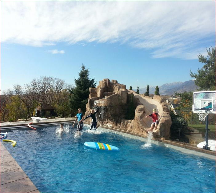 Kids Design Swiming Pool Designs With Slides