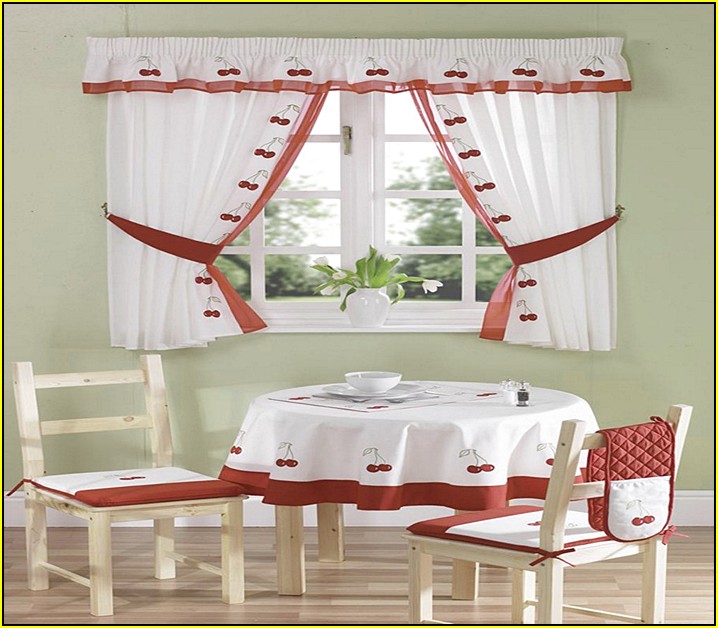 Kitchen Curtains With Cherries